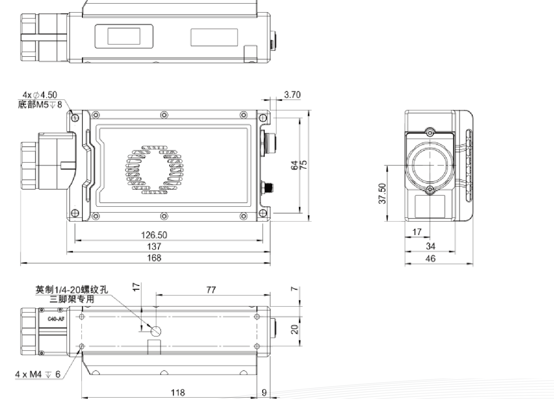Motion Qwave 产品轮廓及尺寸图